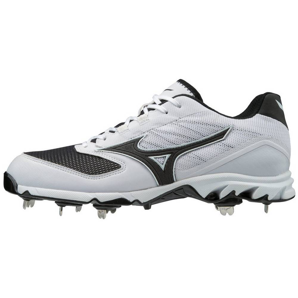 Tenis Baseball Mizuno 9-Spike Dominant 2 Baixo Metal - Homem - Branco/Pretas - NQFGC5678